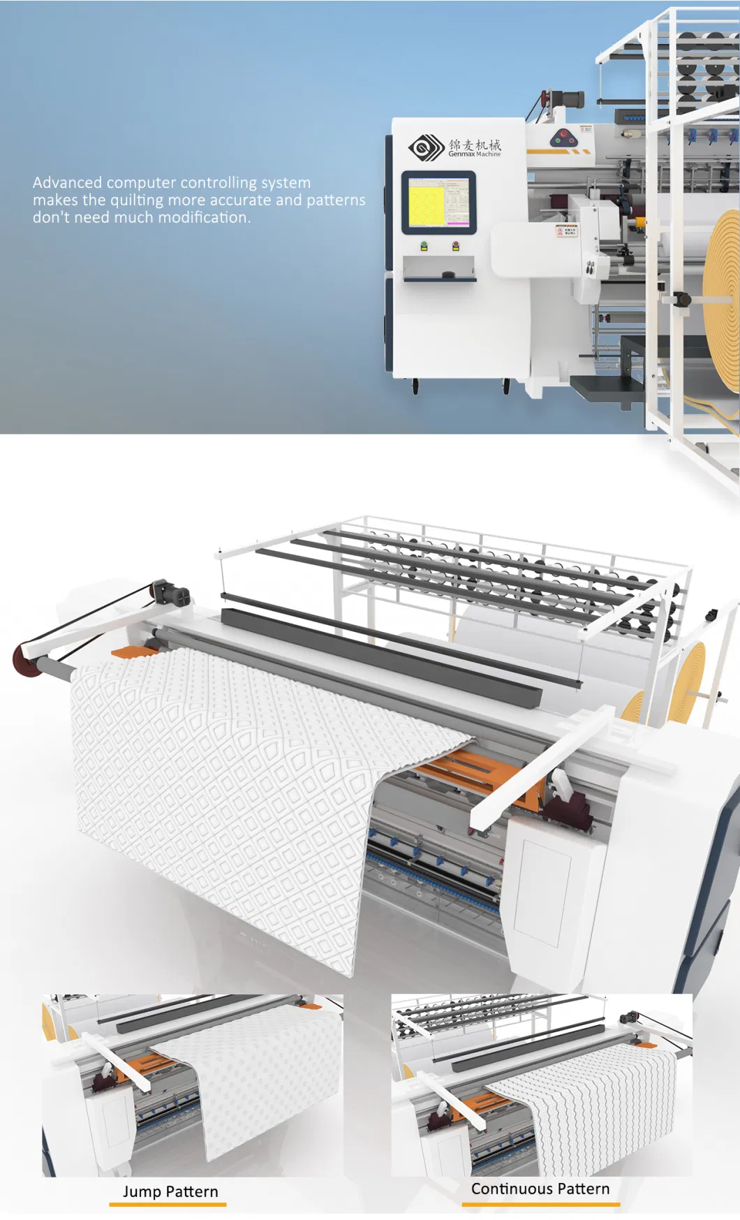 Computerized Chain Stitch Multi-Functional Mattress Quilting Machine